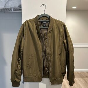 Men’s Forever 21 Khaki Bomber Jacket